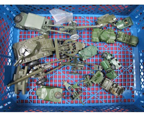 A Quantity of Diecast Vehicles, by Dinky, Matchbox, Crescent and others, all Military theme, including Dinky Field Artillery 