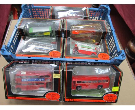 Seven "OO" Scale Model Buses by EFE, all boxed, all different.