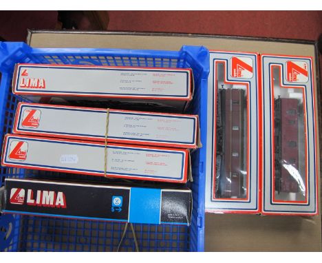 Six Lima "OO" Gauge Eight Wheeled Parcel Vans, including #305371W LMS, all boxed.