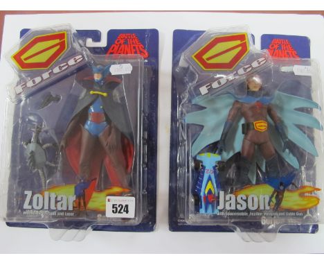 Two Battle of The Planets 'G Force' Plastic Action Figures, (Series Two), Zoltar, Jason, both in original unopened packaging.