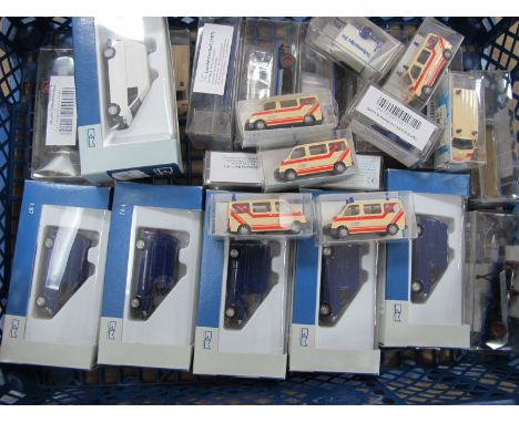 c.26 "HO" Scale Model Vehicles, by R M Models among others, Transit vans noted, all boxed, much repetition.