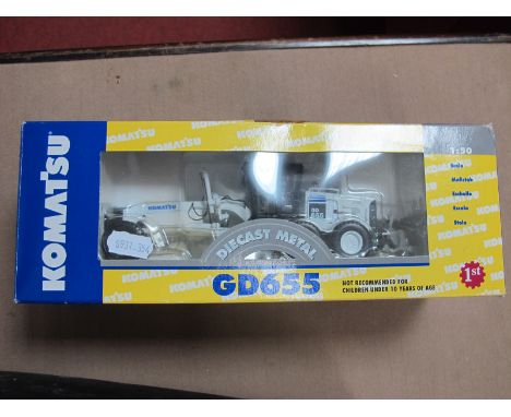 A 1:50 Scale Kamatsu GD655 Motor Grader, boxed.