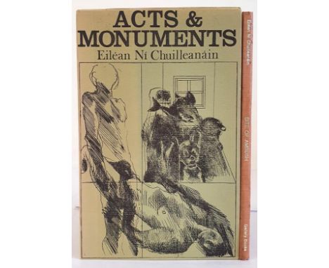 Eiléan Ní Chuilleanáin; Acts and Monuments, Signed first edition, French flaps, Author’s first book, Gallery Press 1972. Scar