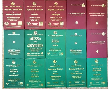 Irish Football: An extensive collection of Irish International Football programmes ranging in date from 1985 -2013, 15 of whi