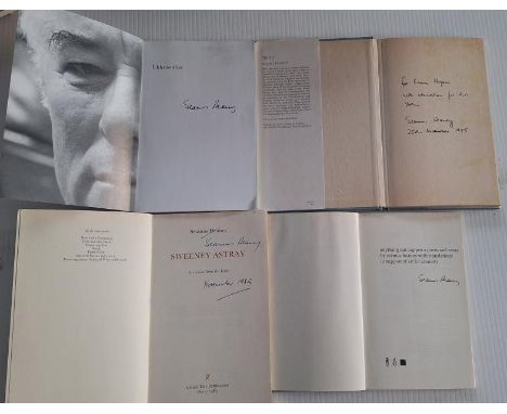 Thirty works by or about Seamus Heaney. Some duplicates, but different editions. The following four are signed: Anything can 