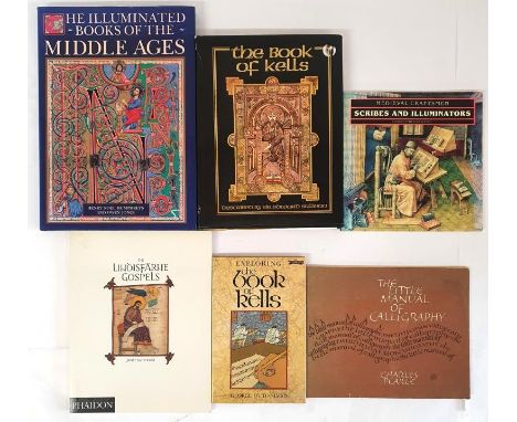The Book Of Kells, Described by Edward Sullivan, 1986, dj; The Lindisfarne Gospels by Janet Backhouse, 1993, SIGNED; Explorin