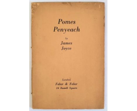Pomes Penyeach Joyce, James Published by Faber and Faber, London, 1933. First Edition.