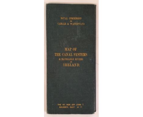 MAP OF THE CANAL SYSTEMS &amp; NAVIGABLE RIVERS OF IRELAND, 1906. Published by The Director General and Ordnance Survey Dubli