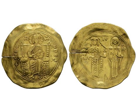 1118-1143 AD. Constantinople mint. Obv: +KERO-HQEI IC-XC legend with Christ enthroned facing on throne with back, holding boo