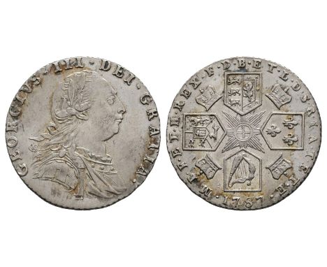 Dated 1787 AD. Early coinages. Obv: profile bust with GEORGIVS III DEI GRATIA legend. Rev: cruciform arms with semée of heart