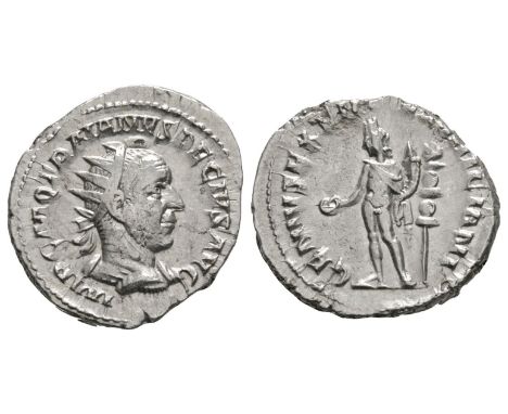 250-251 AD. Rome mint. Obv: IMP C M Q TRAIANVS DECIVS AVG legend with radiate and draped bust right. Rev: GENIVS EX[ERC ILLVR