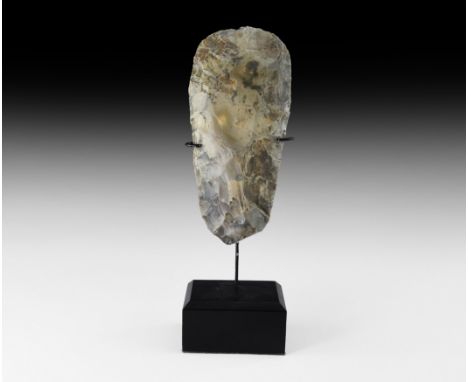 Nordic Passage Grave Culture, Lower Neolithic, 5th-4th millennium BC. A substantial knapped and polished chert axe blade with