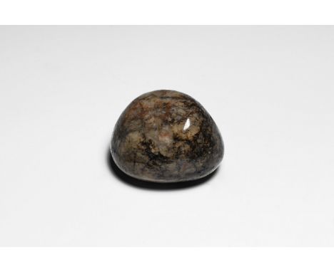 Upper Jurassic Period, 140 million years BP. A large polished dinosaur coprolite.   500 grams, 85mm (3 1/2"). From an old Bri