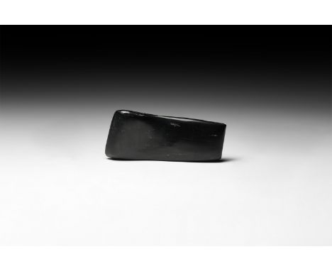 Early Jurassic Period, Toarcian, 182 million years BP. A piece of jet, a product of high-pressure decomposition of wood from 