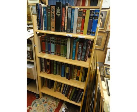 A modern folding four shelf bookcase