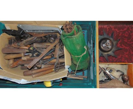 A collection of hand tools, Stanley planes, etc