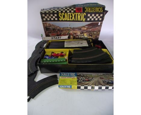 A vintage boxed Tri-Ang Scalextric set No 32 together with a boxed Scalextric Trackside Accessory Pack, Model HP/2