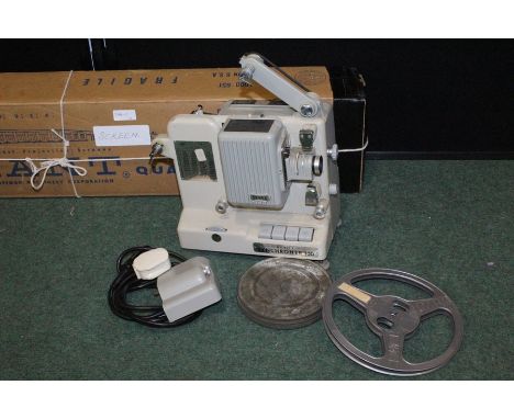 Noris Synchromat projector and folding screen circa 1960 (2)