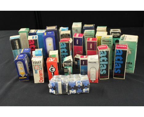 Collection of approximately fifty mid 20th Century and later boxed projector lamps (qty)