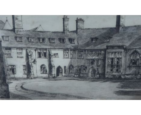 A collection of 19th century and later prints (11), including 19th century print of Corpus Christi College.