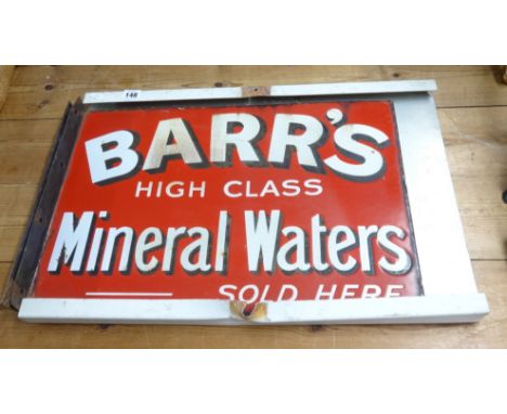 Three enamelled signs including Barr's mineral waters (on steel), Have a Capstan (on steel) Property Prive (on aluminium) Fir