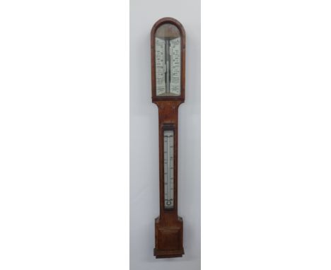 A 19th century stick barometer by Negretti and Zambra, Holborn Viaduct, London, height 100cm.