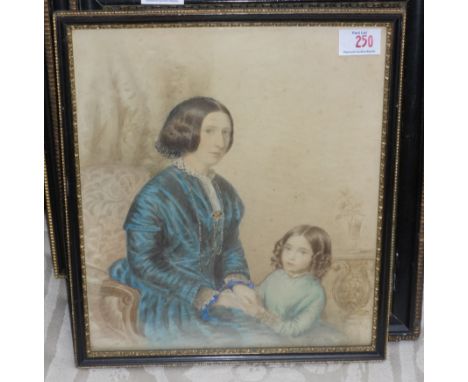 A pair of 19th century portraits signed 'Heaton 1852', of a military gentleman and another with pencil inscription verso, 'Wi