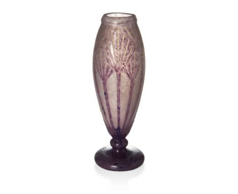 Charder Le Verre Francais (French), a cameo glass vasec.1930, signed in cameo 'Charder', signed in script 'Le Verre Francais'