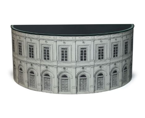 Piero Fornasetti (Italian 1913-1988), an ‘Amphitheater’ low table c.1980, applied label to underside – ‘Fornasetti, Milano, M