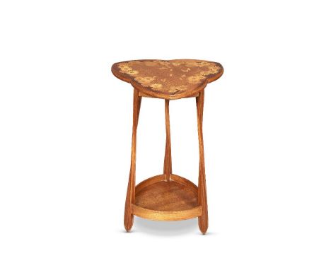 Louis Majorelle (French 1859-1926), an Art Nouveau marquetry two-tier occasional tableCirca 1900, signed on the top L Majorel
