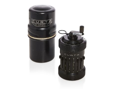 A Curta Type I mechanical Calculating Machine by Contina AG Ltd, Vaduz, Liechtenstein Mid 20th Century, in dust and shock pro