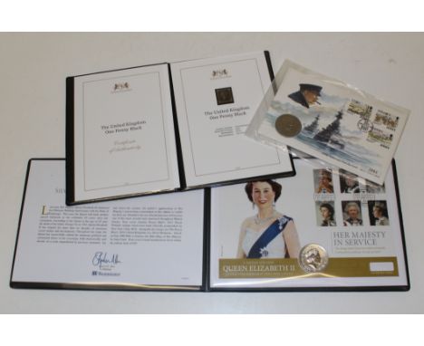Her Majesty in Service Silver Commemorative coin cover plus stamp D Day Anniversary First Day Cover 1994 Winston Churchill