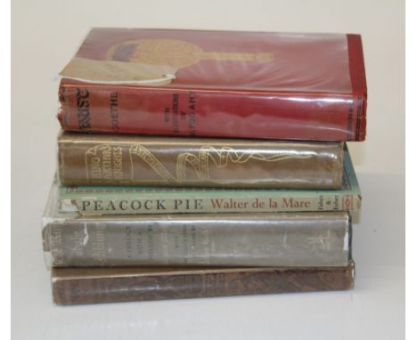 A small collection of illustrated books comprising Undine illustrated by Arthur Rackham, The Ring of the Nibling by Wagner, i