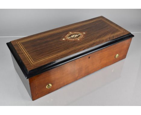 A Nice Quality 19th Century Swiss Music Box Playing Eight Airs As Listed on Card to Lid Inner 'Fabrique En Geneve', All Teeth