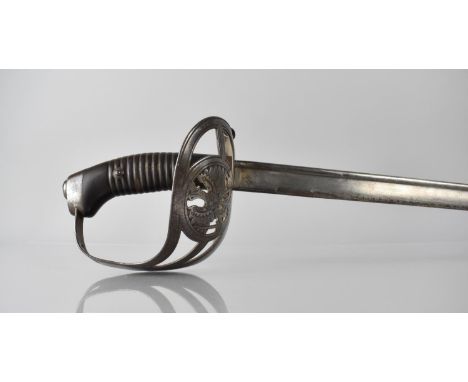 A WWI German 1889 Pattern Prussian Cavalry Sword, The Blade Inscribed for Weyersberg Kirschbaum and Co, Solingen, Ribbed Grip