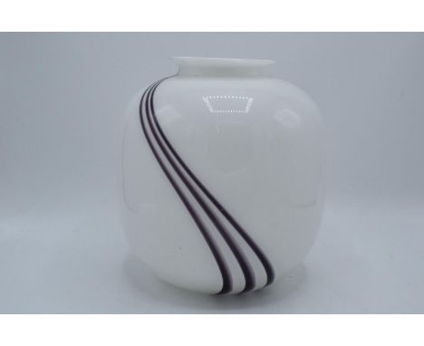 Large Goebel art glass vase, 23cm tall. In good condition with some scratching and surface wear etc. No postage is available 