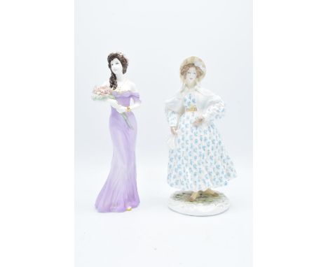 Coalport figure Lily Limited edition of 4500 and Royal Worcester 1830: The Romantic (2) Both slight a/f. RW figure has broken