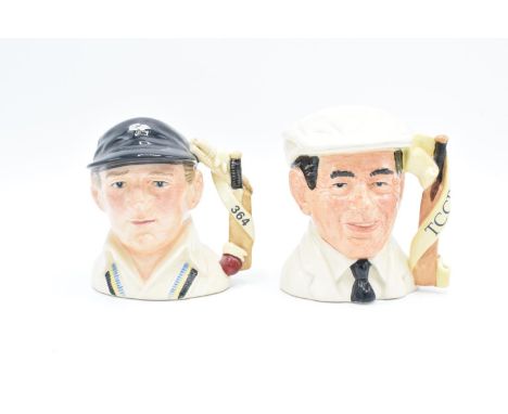 Small Royal Doulton character jugs Len Hutton D6945 and Dickie Bird D7068: both Limited edition (2) In good condition with no
