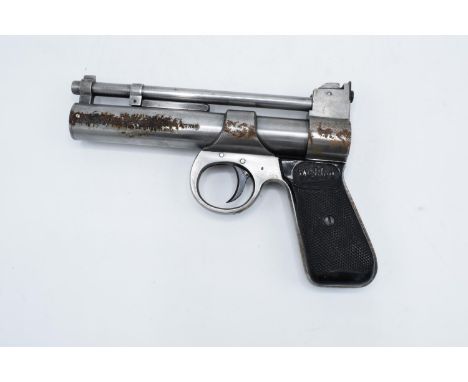 Webley vintage Senior Air Pistol. the metalwork has corroded and rusted but there are no holes. Working action but untested. 