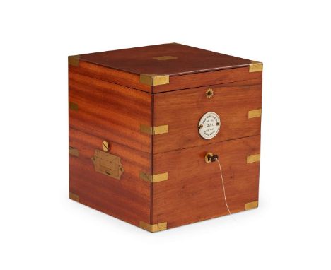  VICTORIAN EIGHT-DAY MARINE CHRONOMETER, JOHN MORTON & CO, GLASGOW, NO.230 19TH CENTURY with a 4 ½ inch silvered dial with su