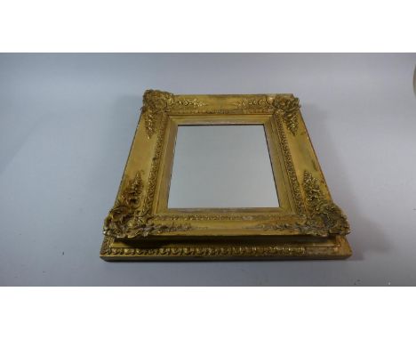 A Rectangular Gilt Wall Mirror, 53cm High 