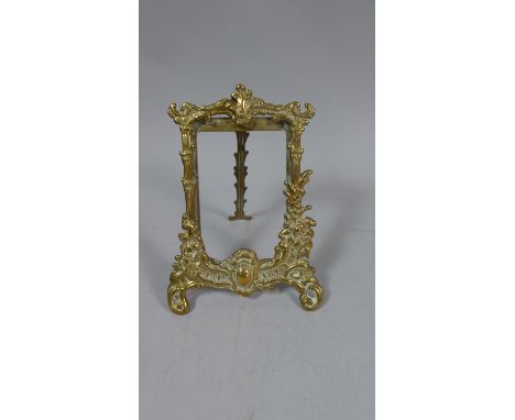 A Brass Easel Backed Photoframe, 17.5cm High 