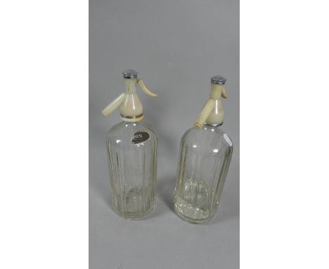 Two Schweppes Vintage Soda Siphons 