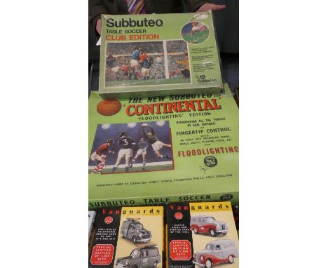 Two Vintage Subbuteo Football Games, Club Edition and Continental Floodlighting Edition 