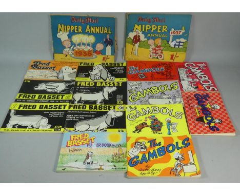 A Collection of Vintage Publications to Include Fred Basset, The Gambols and The Dail Mail Nipper Annuals etc 