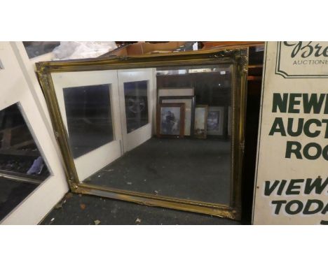 A Large Gilt Framed Wall Mirror, 136cm x 106cm 