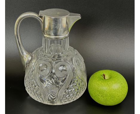 A Victorian silver mounted claret jug, Mappin and Webb, London 1900, 18.5 cm high