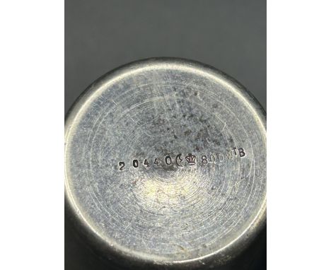 A Judaica silver coloured metal goblet stand, 7.5 cm diameter, and another similar (2)21.8 g