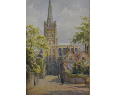 After Walter Dendy Sadler, Where the widow lives, hand coloured print, 26 x 20cm, and five other prints [6].