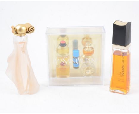 A selection of vintage perfumes, including 'Organza Incedence' by Givenchy, 'Kyoto' by Kanebo, miniature in gift boxes by Yve